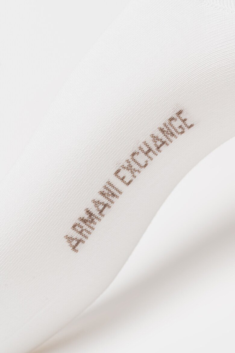 ARMANI EXCHANGE Дълги чорапи с лого Бял/Сиво-кафяв