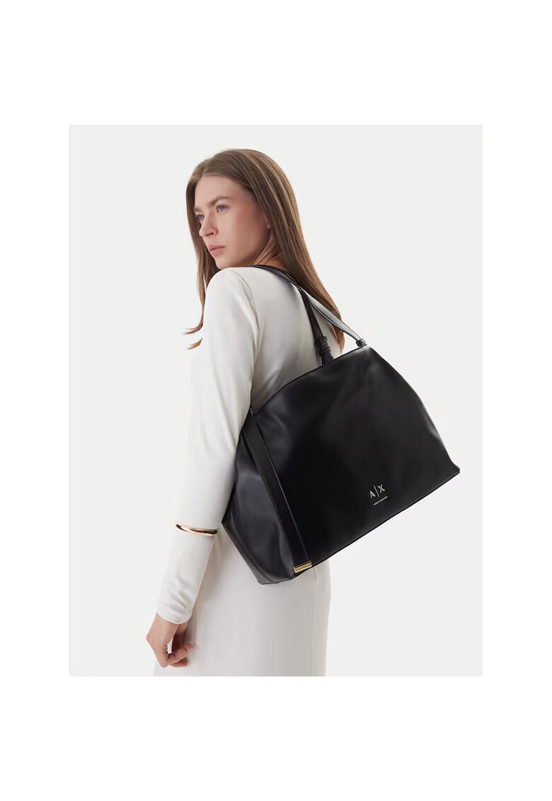 ARMANI EXCHANGE Дамска чанта - екологична кожа - черна - One Size INTL