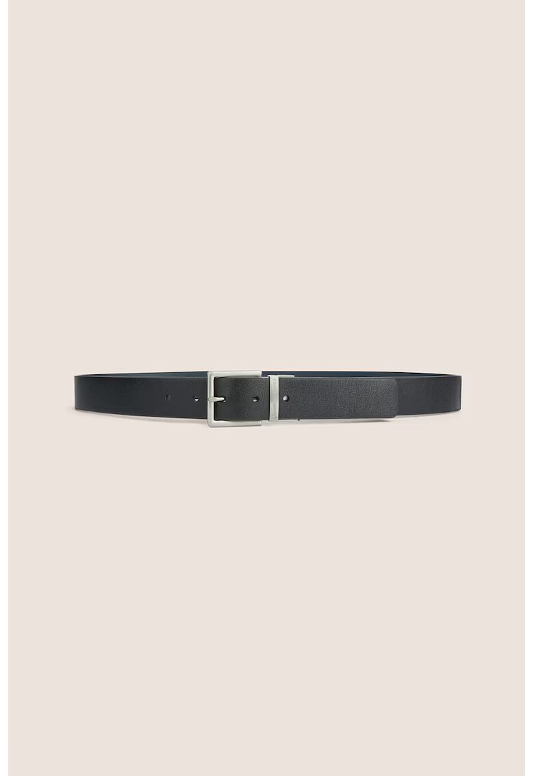 ARMANI EXCHANGE Двулицев кожен колан с метална тока
