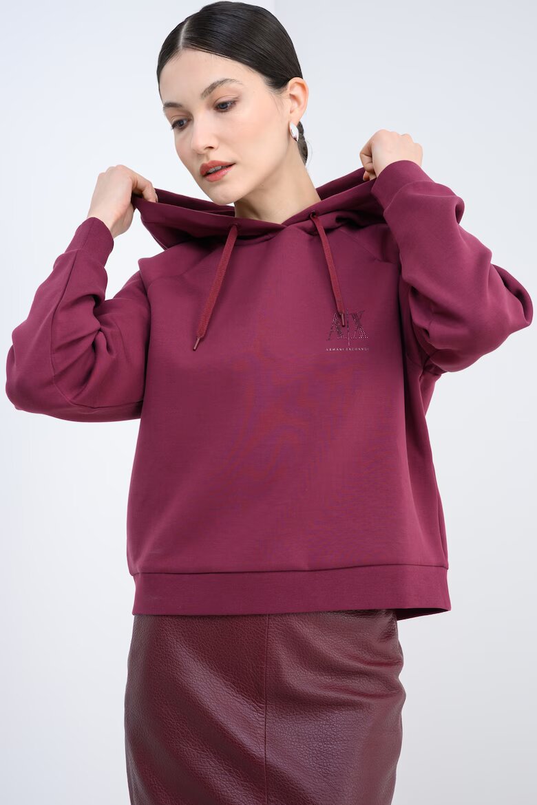ARMANI EXCHANGE Худи с ръкави реглан Бордо