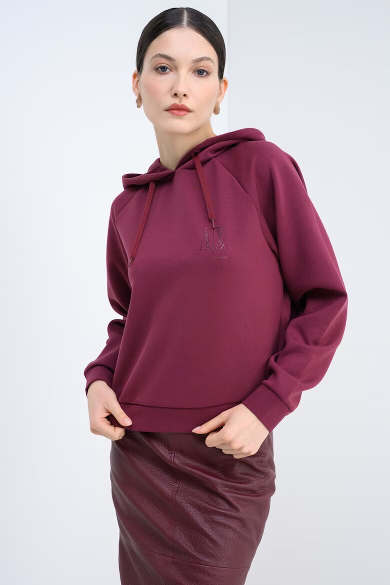 ARMANI EXCHANGE Худи с ръкави реглан Бордо