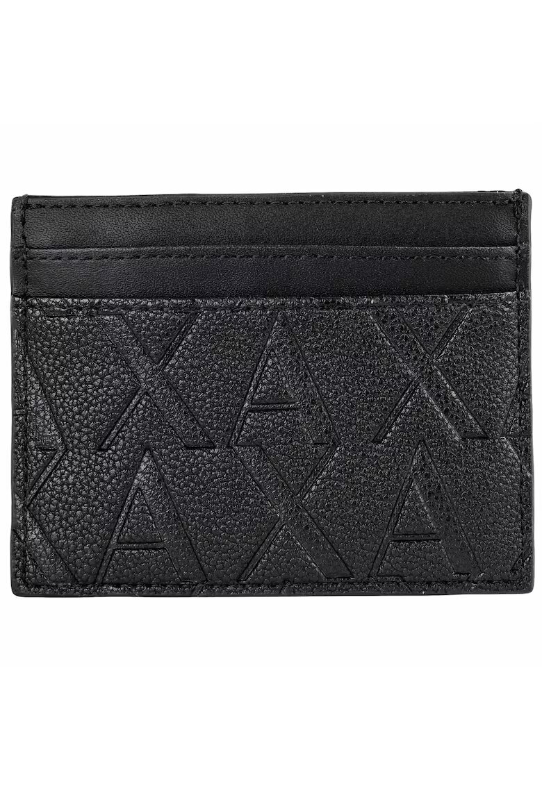 ARMANI EXCHANGE Калъф за карти от еко кожа с монограм