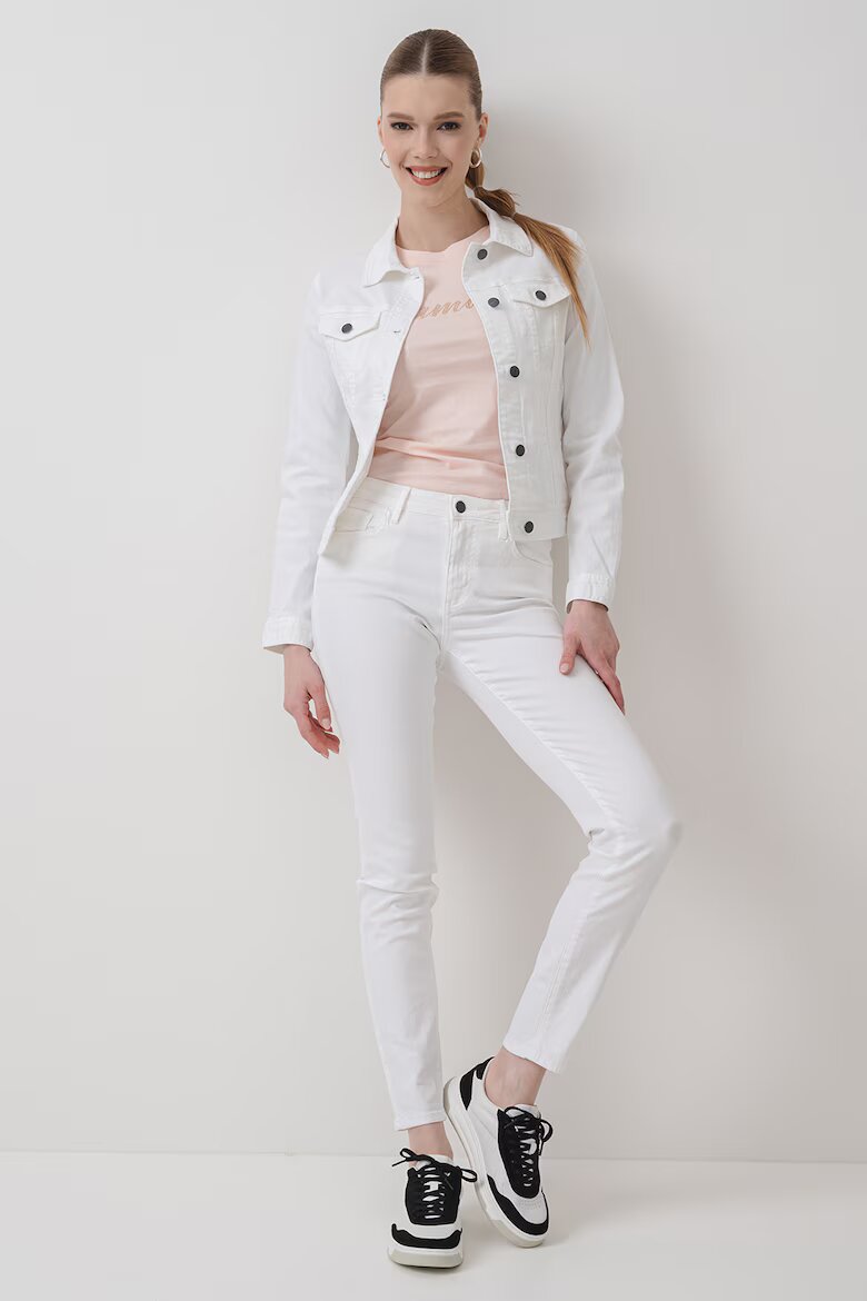 ARMANI EXCHANGE Късо яке от деним Бял