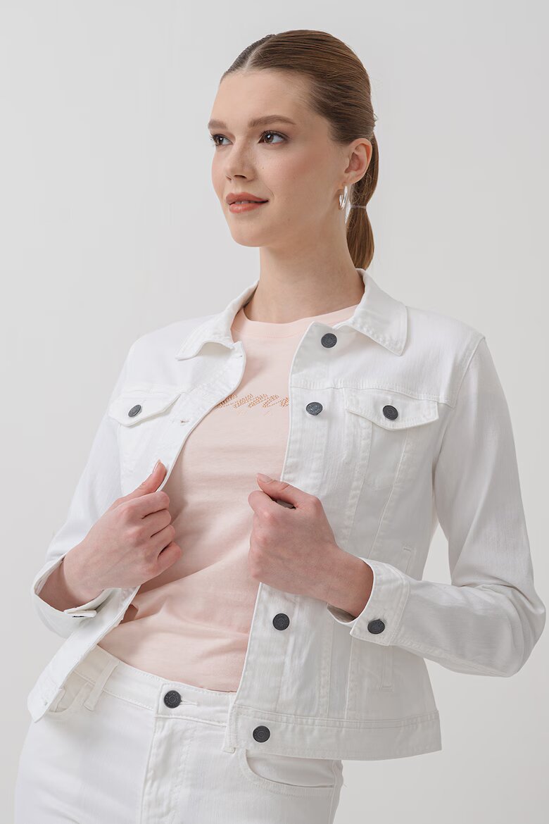 ARMANI EXCHANGE Късо яке от деним Бял