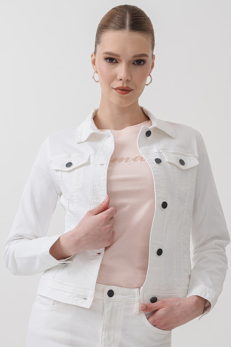 ARMANI EXCHANGE Късо яке от деним Бял