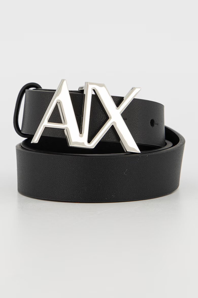 ARMANI EXCHANGE Кожен колан с метален монограм