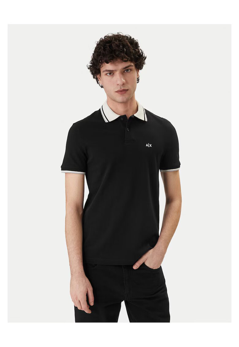 ARMANI EXCHANGE Мъжка тениска - памук - черна
