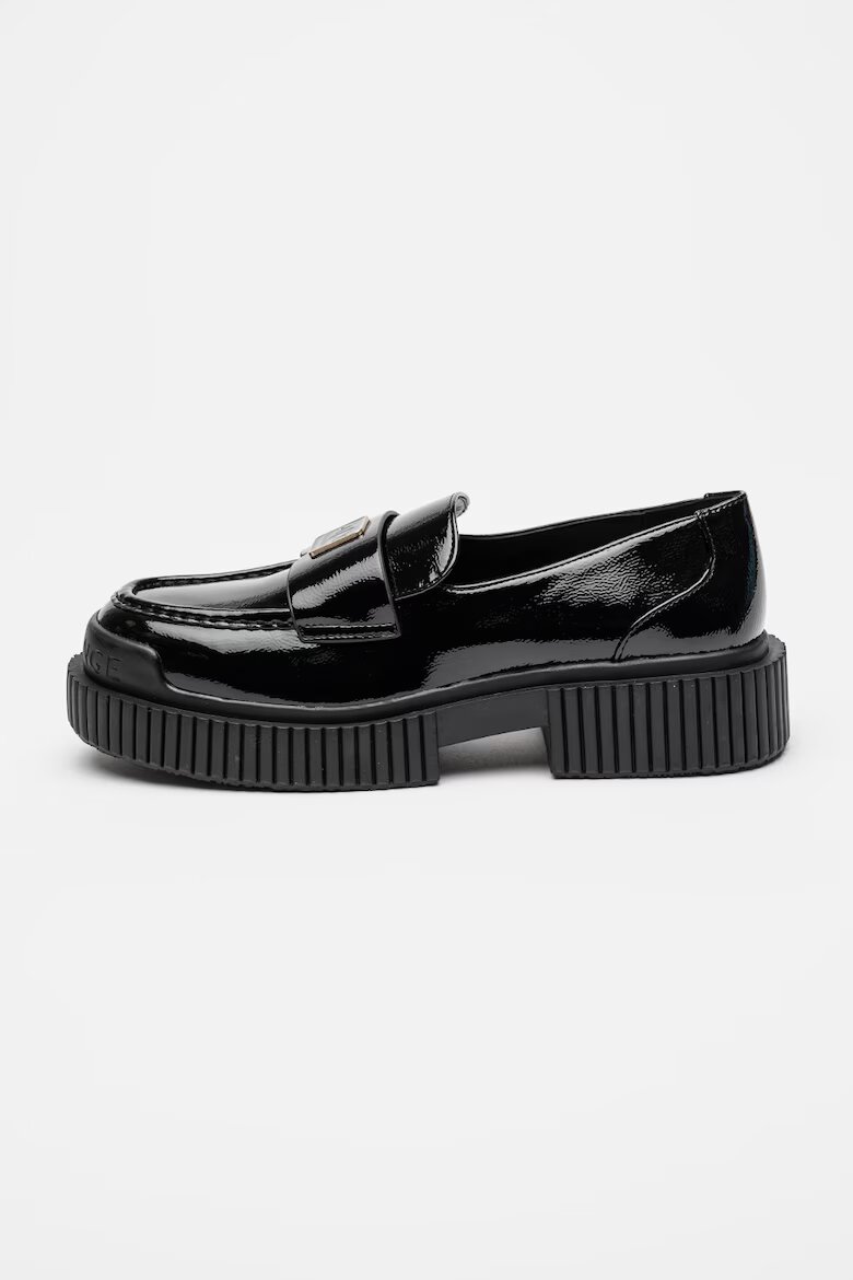 ARMANI EXCHANGE Мокасини с лого Черен