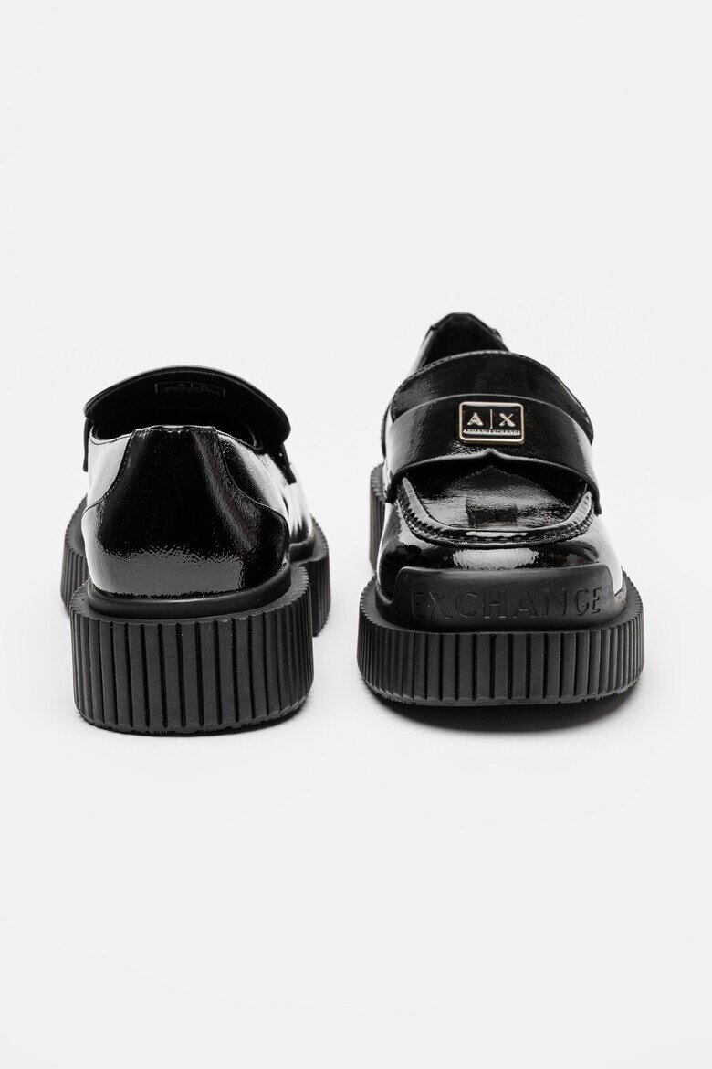 ARMANI EXCHANGE Мокасини с лого Черен