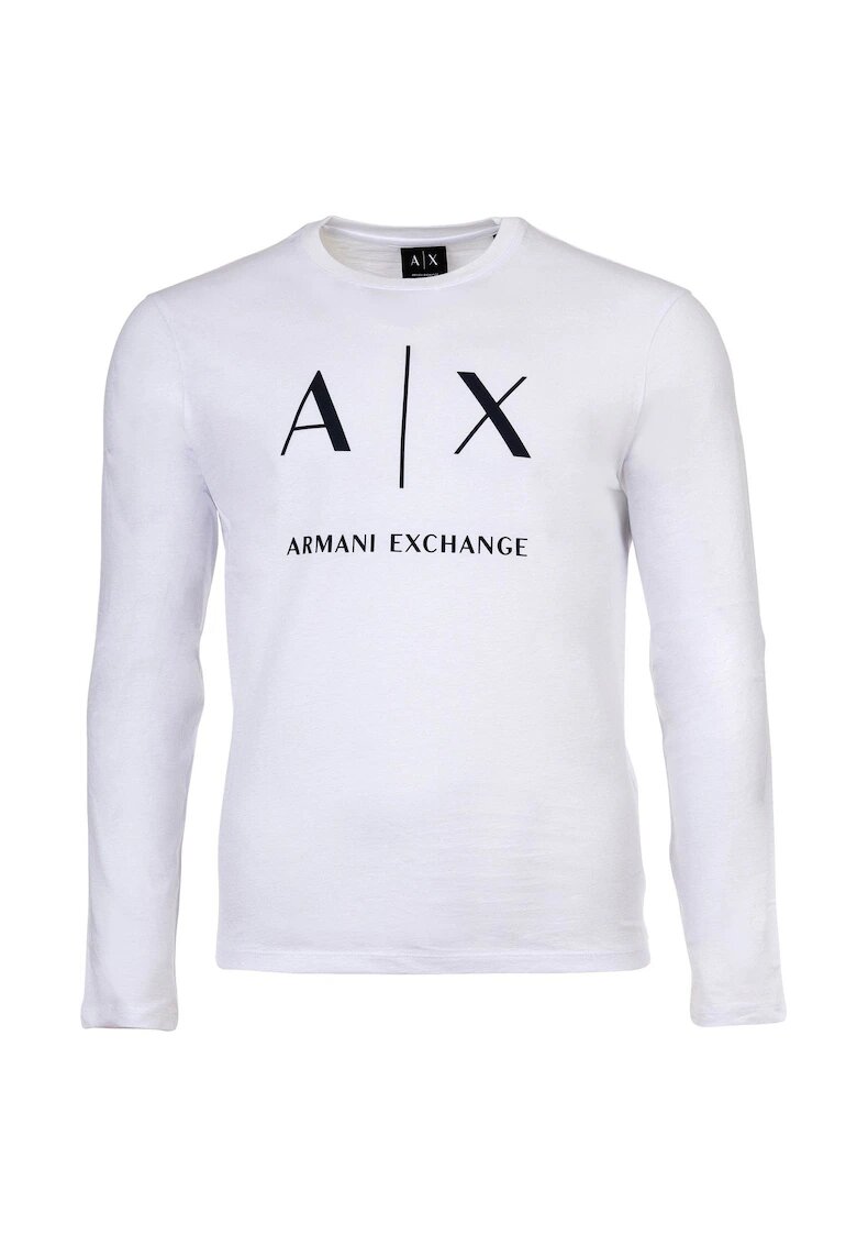 ARMANI EXCHANGE Памучна слим блуза с лого
