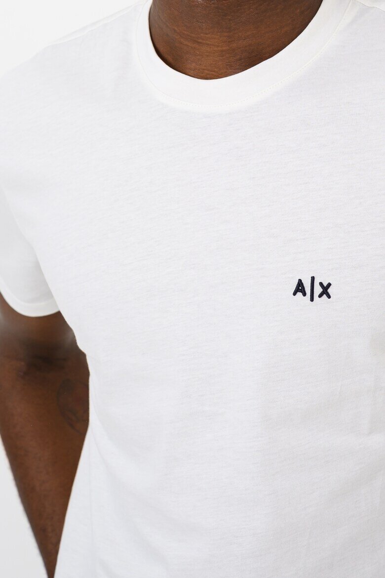 ARMANI EXCHANGE Памучна тениска с лого Бял