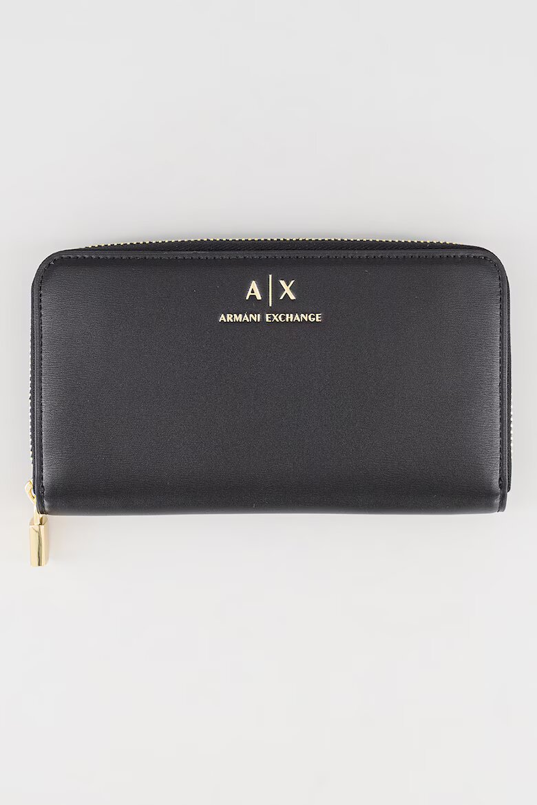 ARMANI EXCHANGE Портфейл Jane с цип Черен
