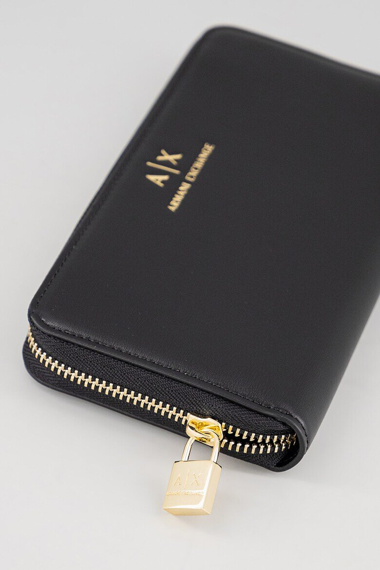 ARMANI EXCHANGE Портфейл Jane с цип Черен