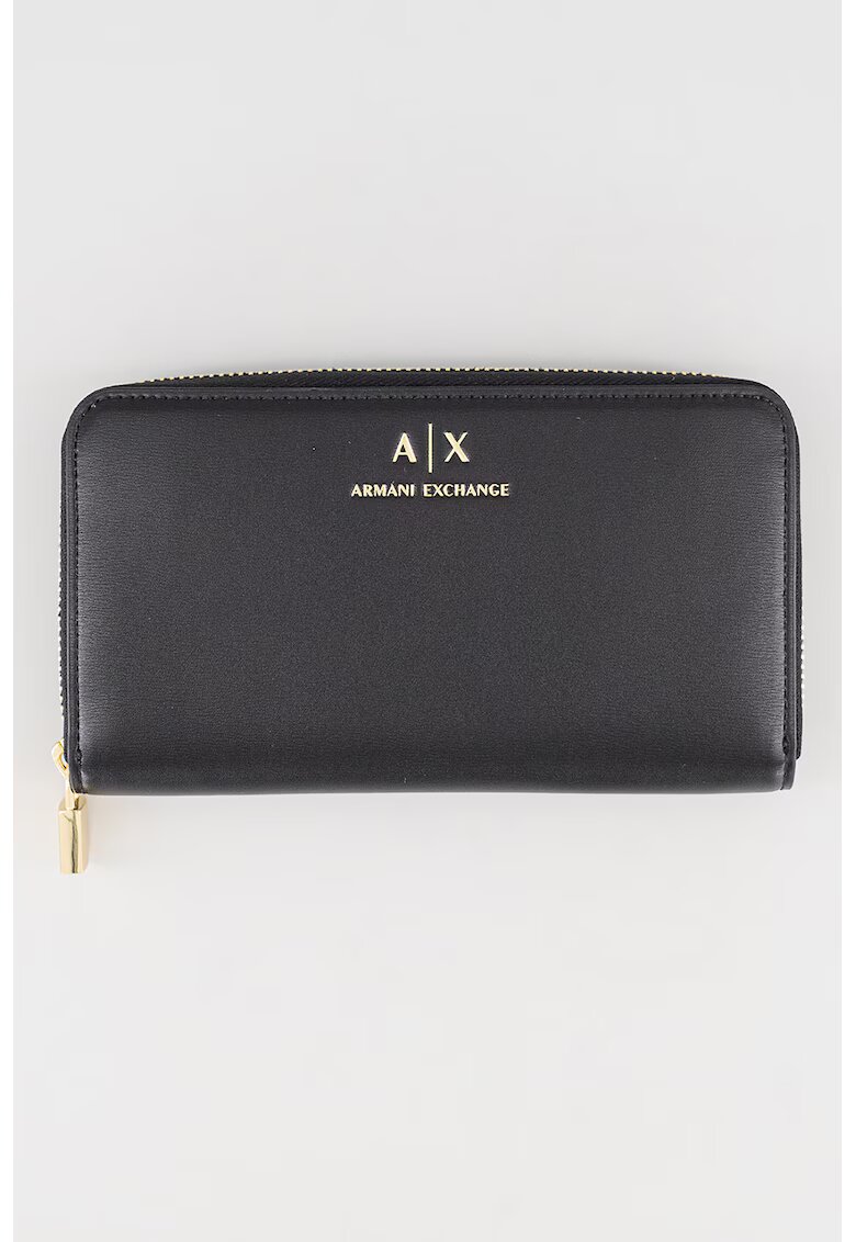 ARMANI EXCHANGE Портфейл Jane с цип - Черен