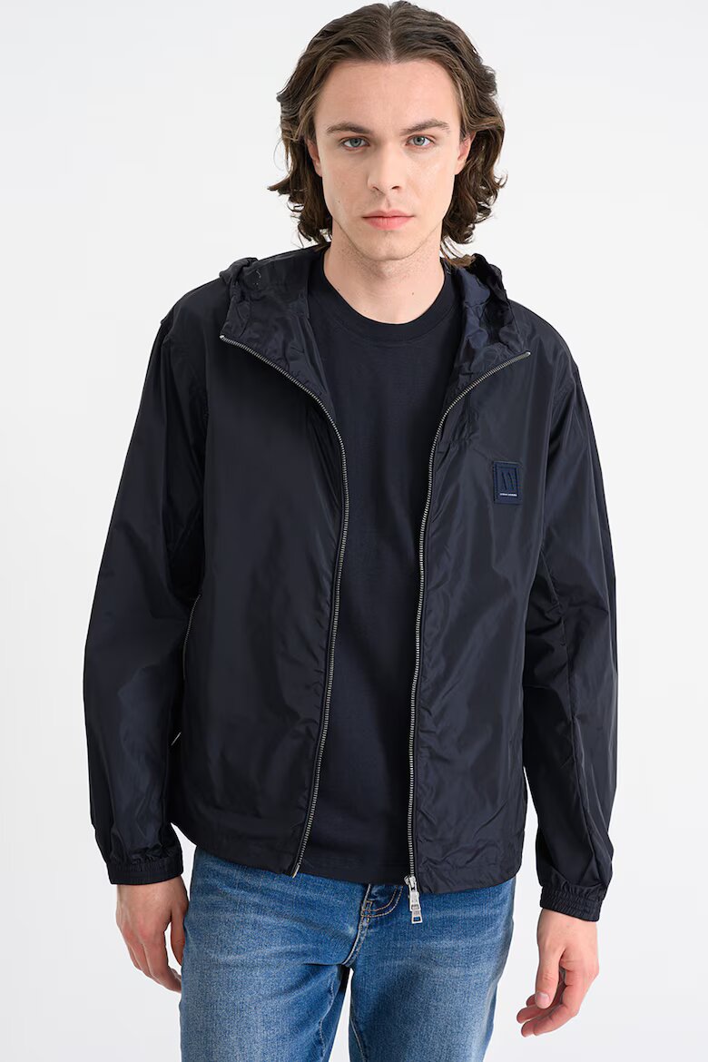 ARMANI EXCHANGE Раирано яке с качулка Ултрамарин синьо