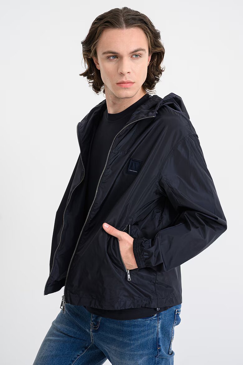 ARMANI EXCHANGE Раирано яке с качулка Ултрамарин синьо