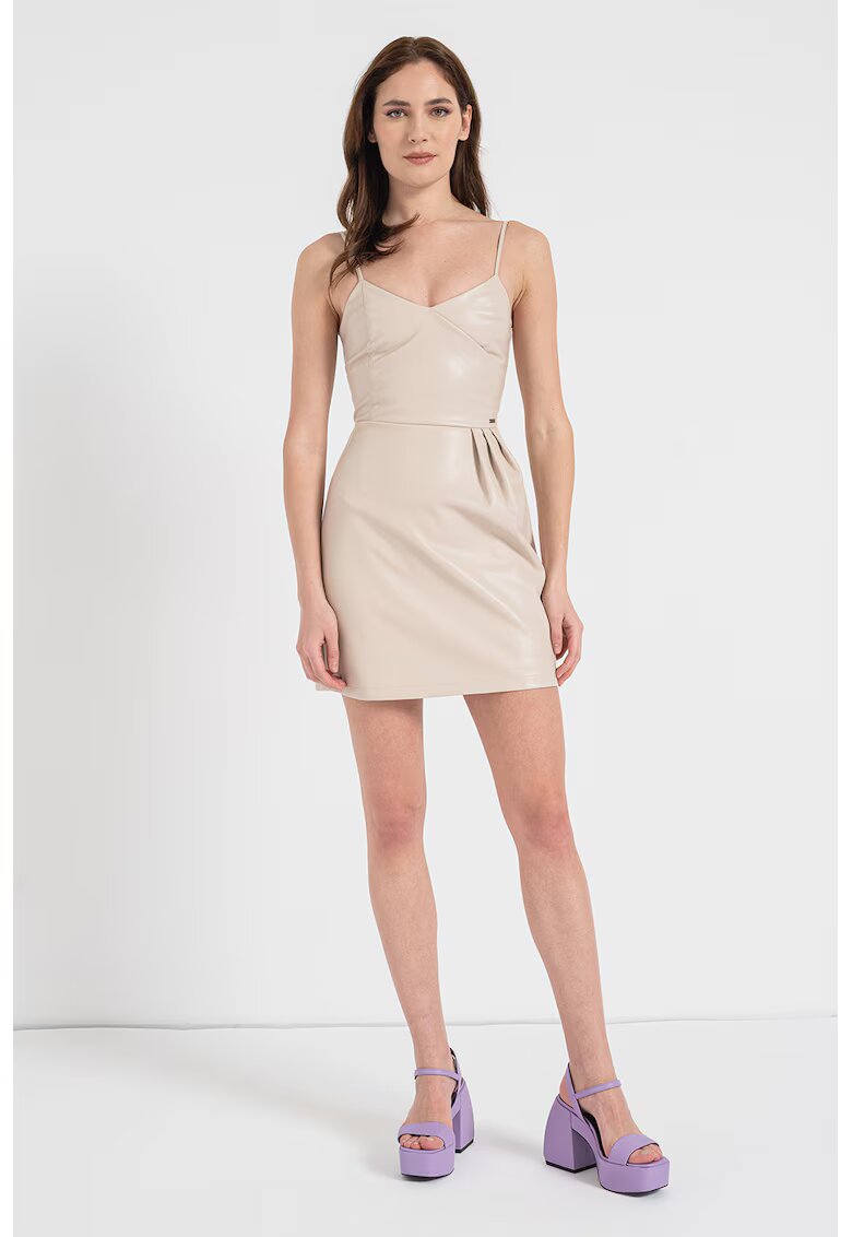 ARMANI EXCHANGE Рокля от еко кожа без ръкави