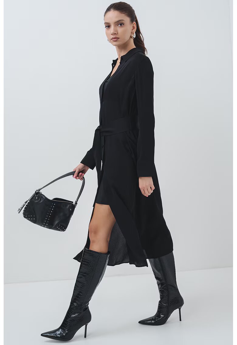 ARMANI EXCHANGE Рокля с дълги ръкави и връзка