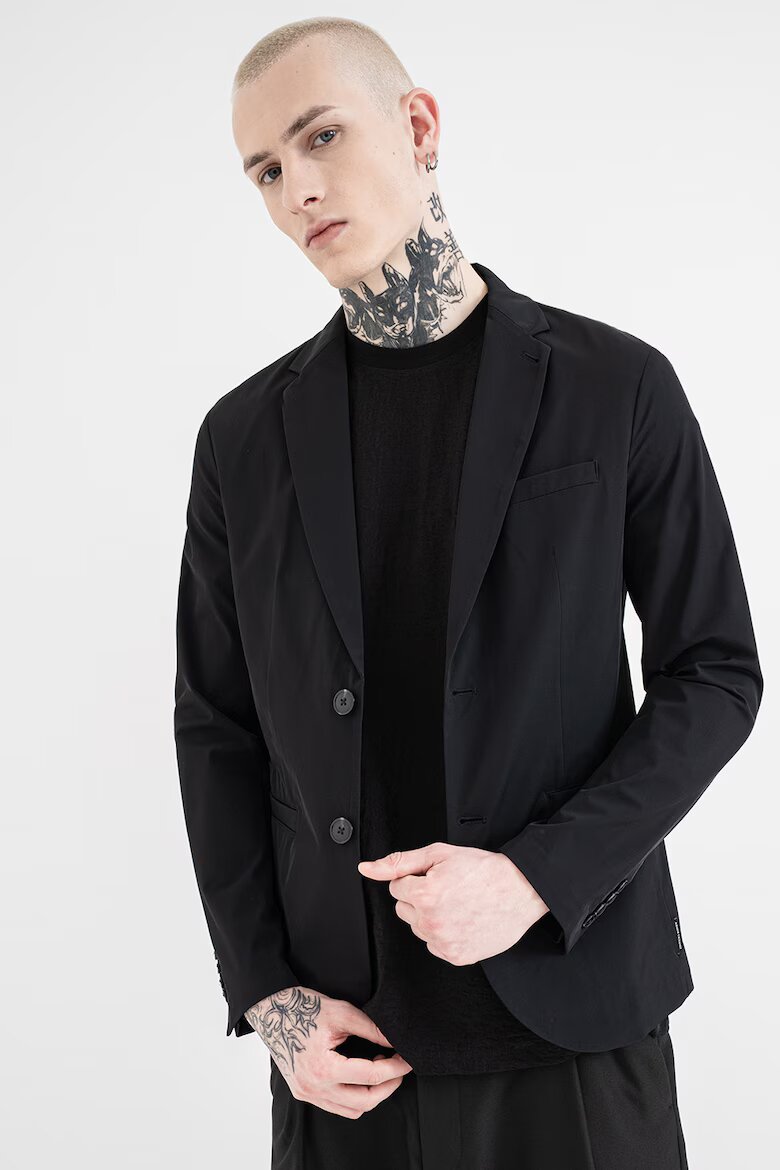 ARMANI EXCHANGE Сако с обшити джобове Черен
