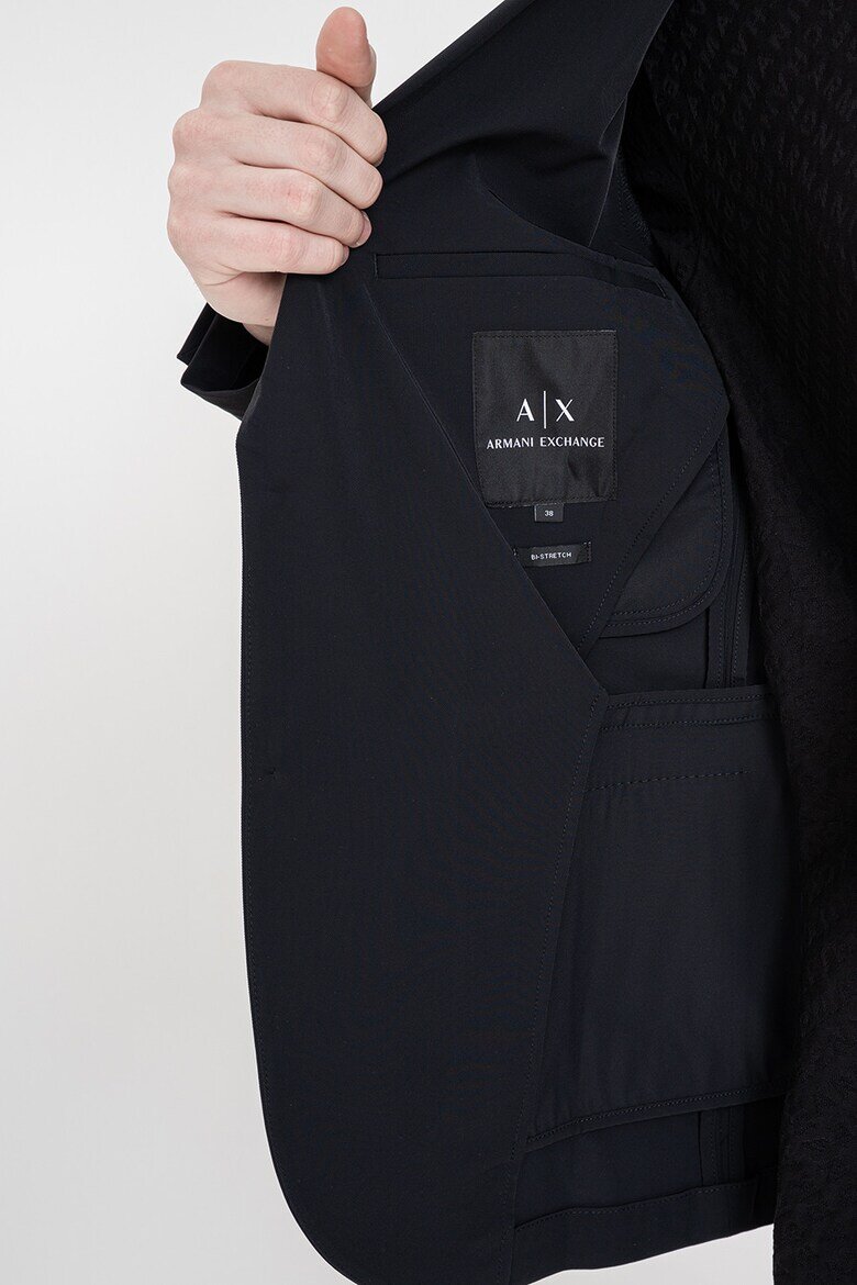 ARMANI EXCHANGE Сако с обшити джобове Черен