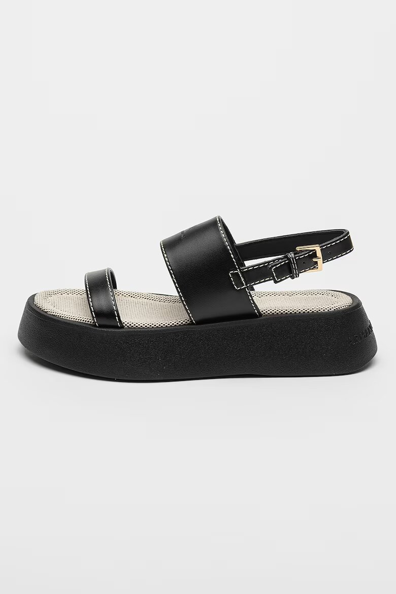 ARMANI EXCHANGE Сандали с равна платформа Черен