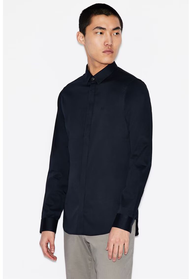 ARMANI EXCHANGE Сатинирана слим риза