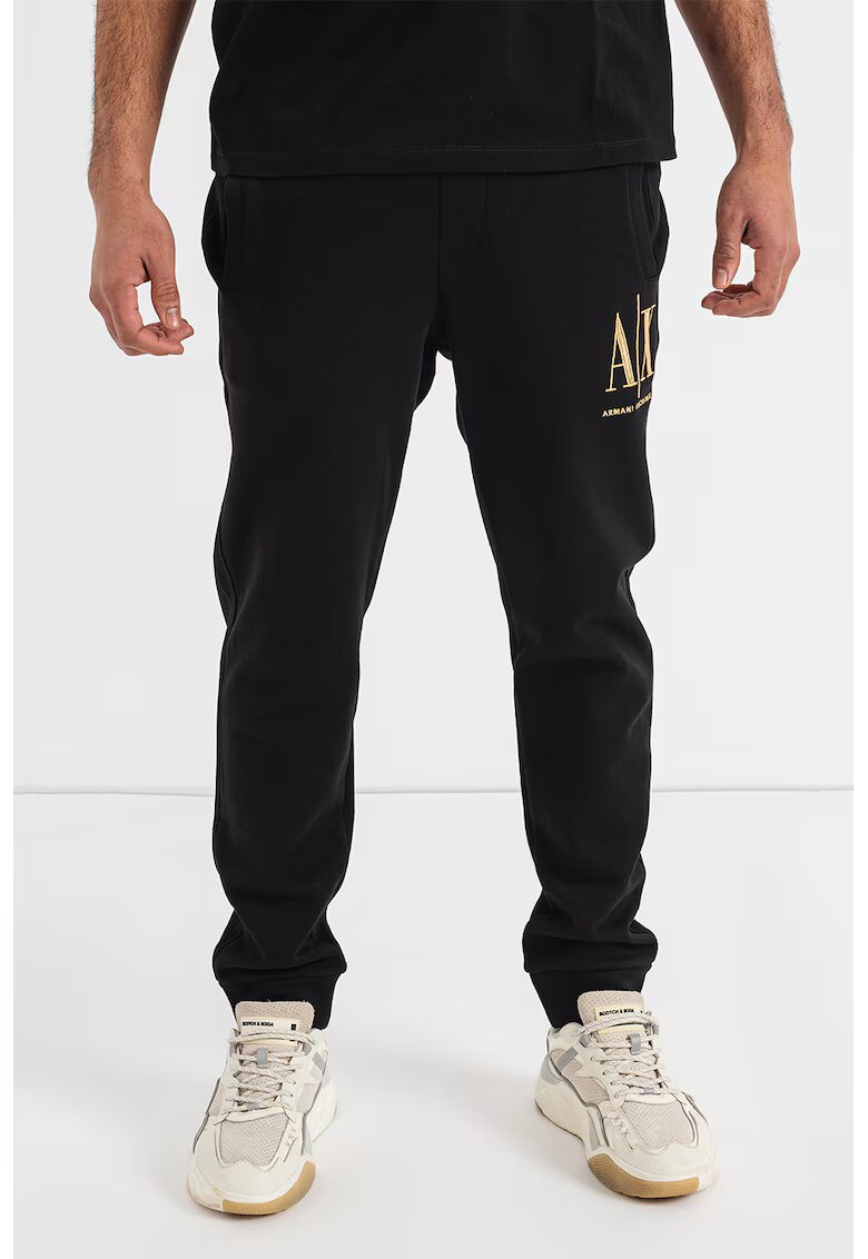 ARMANI EXCHANGE Спортен панталон с лого - Златист/Черен