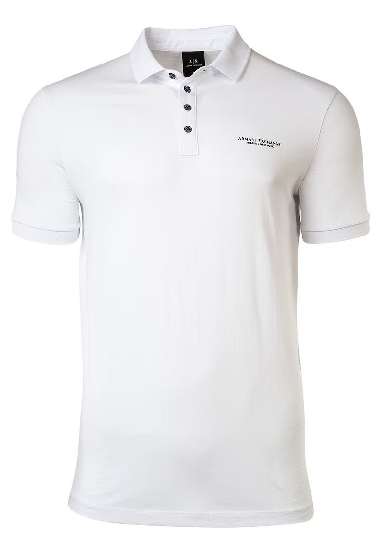 ARMANI EXCHANGE Стандартна тениска с яка - Бял