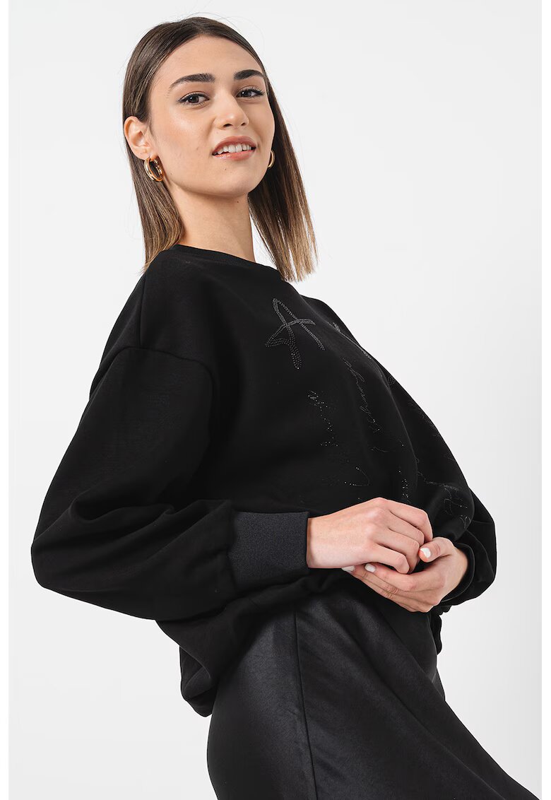 ARMANI EXCHANGE Суитшърт с декоративни камъни
