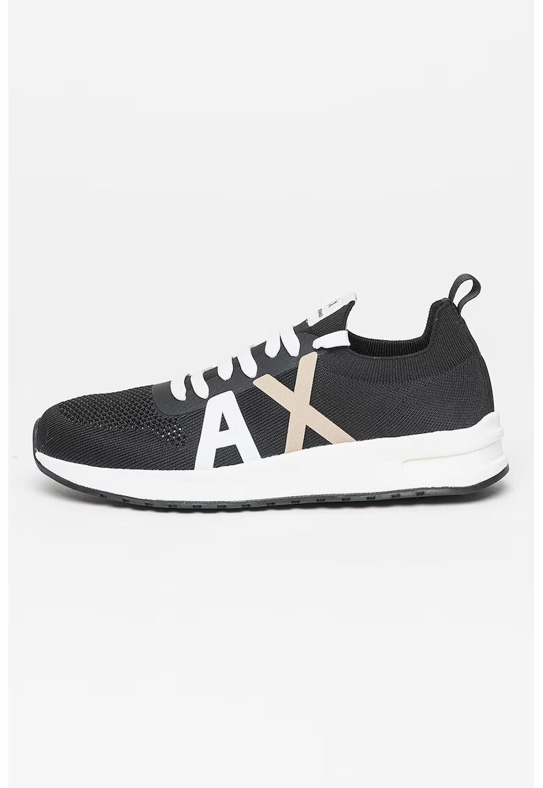 ARMANI EXCHANGE Текстилни спортни обувки - Бял/Черен