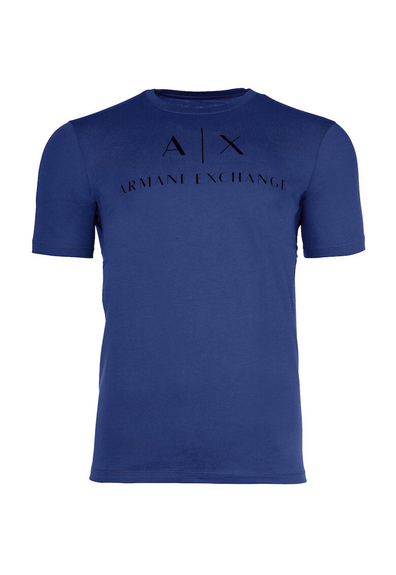 ARMANI EXCHANGE Вталена памучна тениска с лого