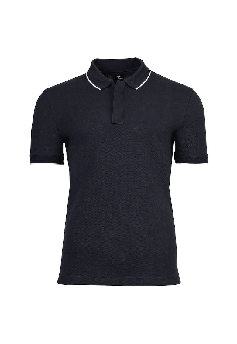 ARMANI EXCHANGE Тениска с яка и ивици