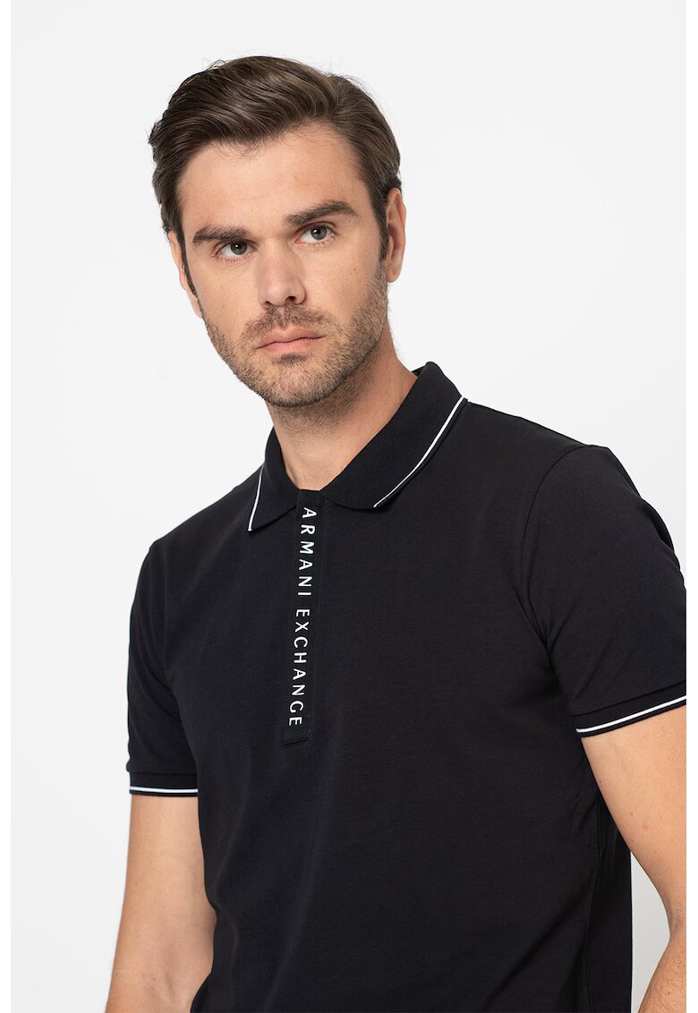 ARMANI EXCHANGE Тениска слим с памук с яка