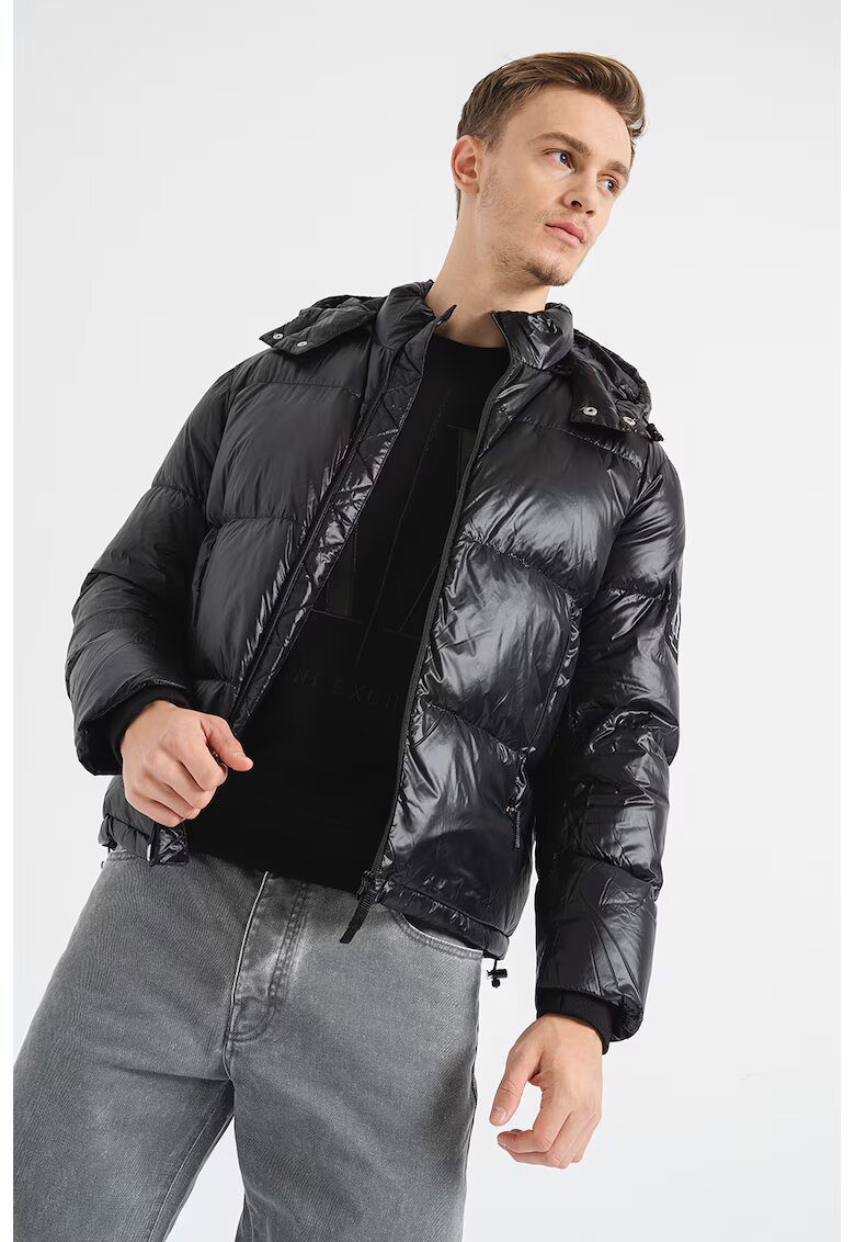 ARMANI EXCHANGE Ватирано зимно яке с качулка