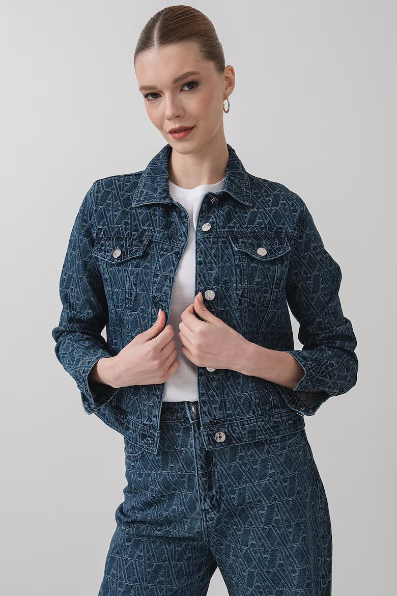 ARMANI EXCHANGE Яке от деним с джобове Тъмносин