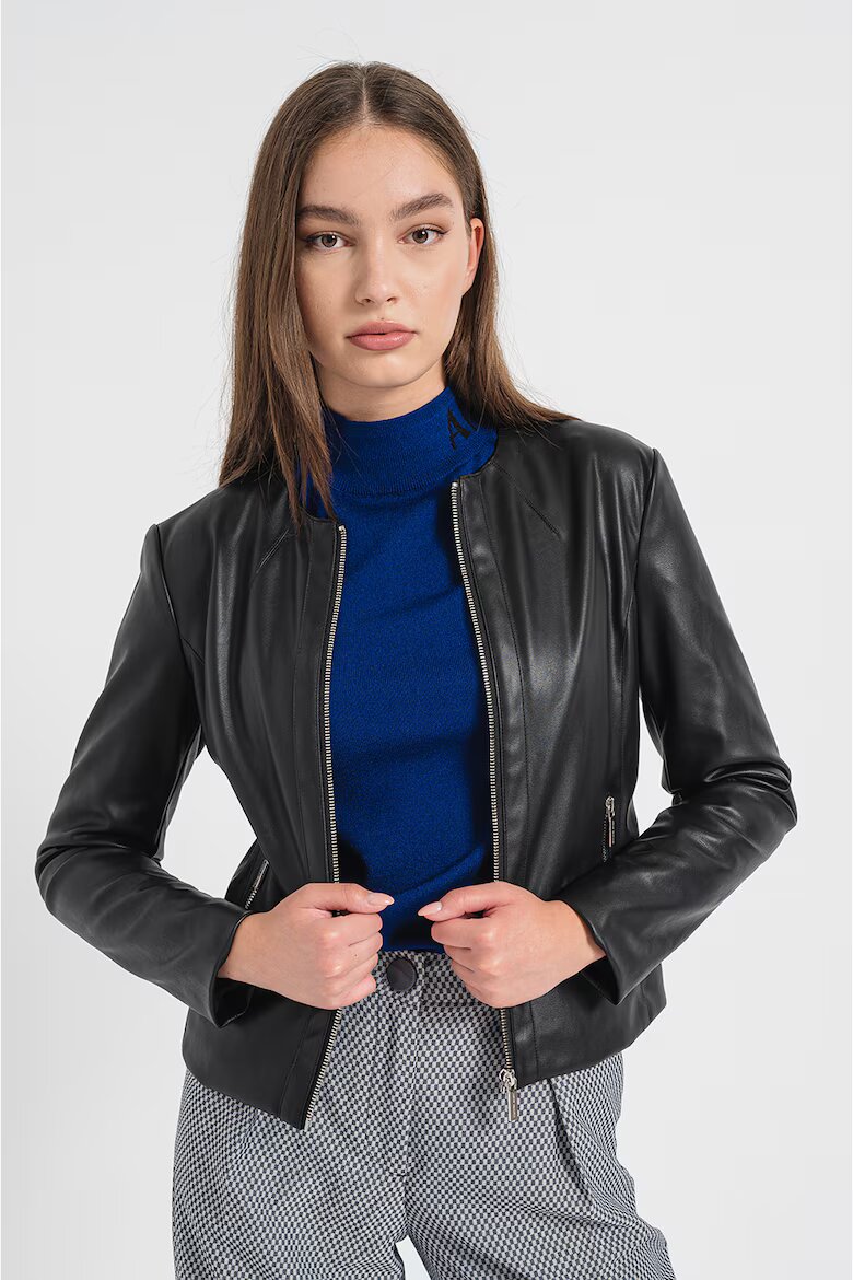 ARMANI EXCHANGE Яке от еко кожа - Черен