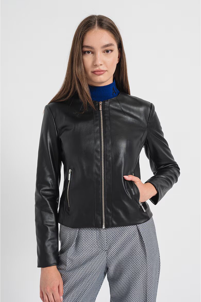 ARMANI EXCHANGE Яке от еко кожа - Черен
