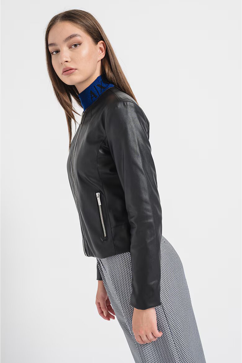 ARMANI EXCHANGE Яке от еко кожа - Черен