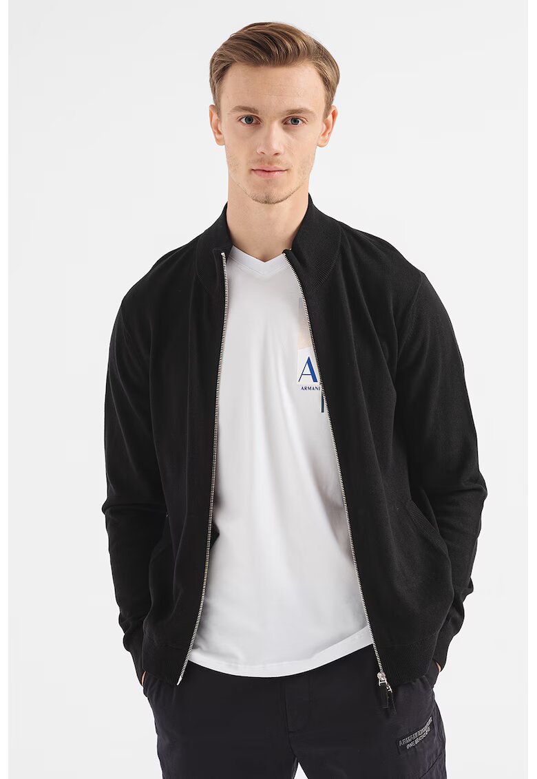 ARMANI EXCHANGE Жилетка с цип и джобове встрани
