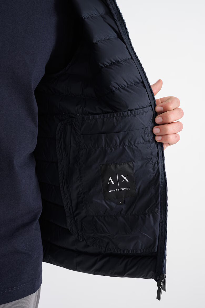 ARMANI EXCHANGE Зимно яке с качулка и джобове Ултрамарин синьо