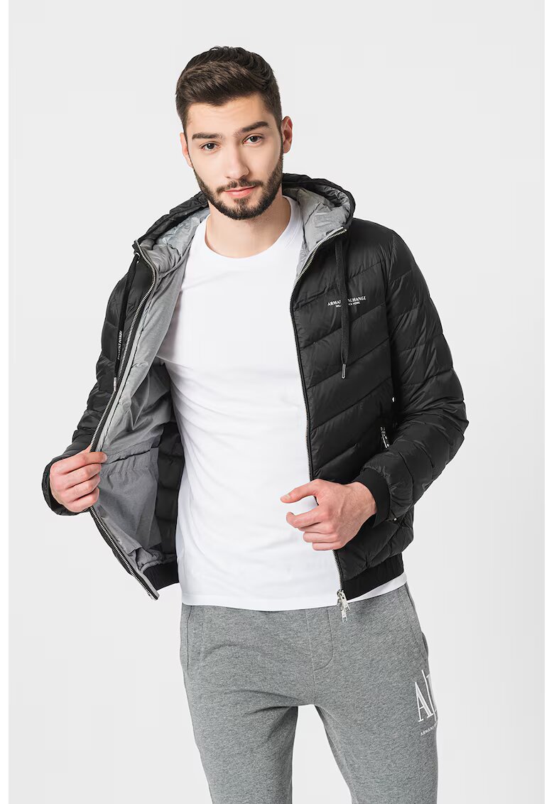 ARMANI EXCHANGE Зимно яке с пухена вата и качулка