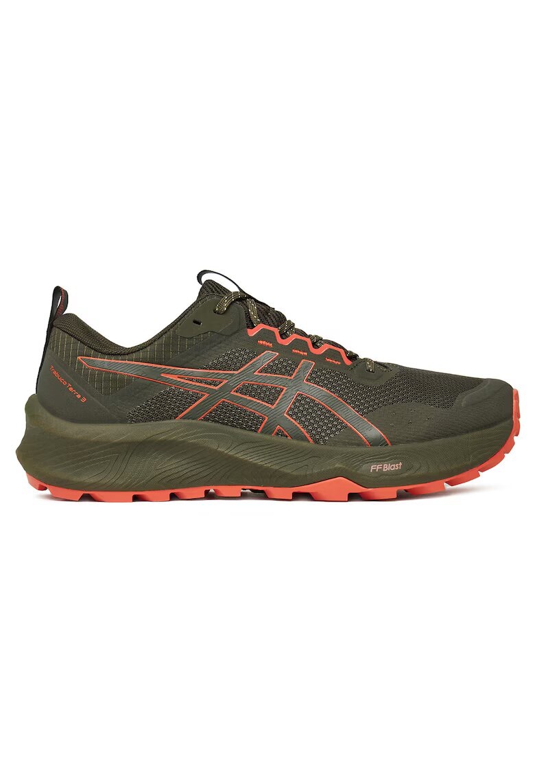 Asics Мъжки спортни обувки модел Trabuco Terra 3 - синтетичен материал - цветове Brown Stone/Spicy Red