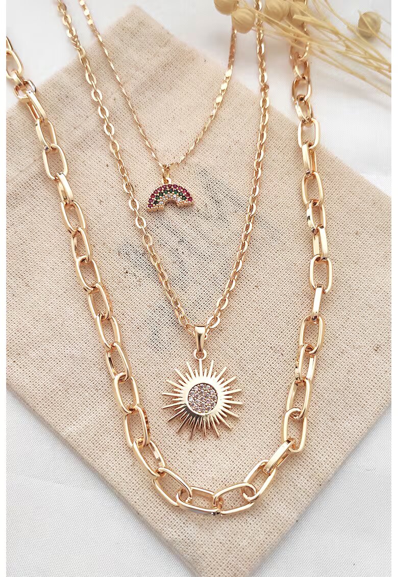 Atelier Miu Многоредово колие с висулки