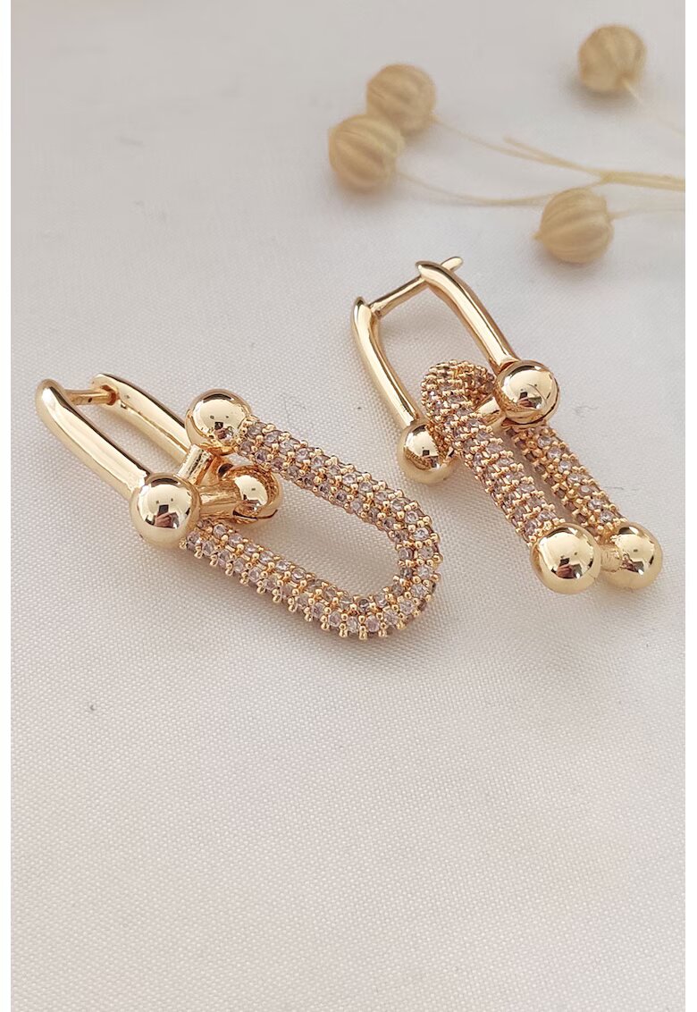Atelier Miu Обеци от месинг с кристали