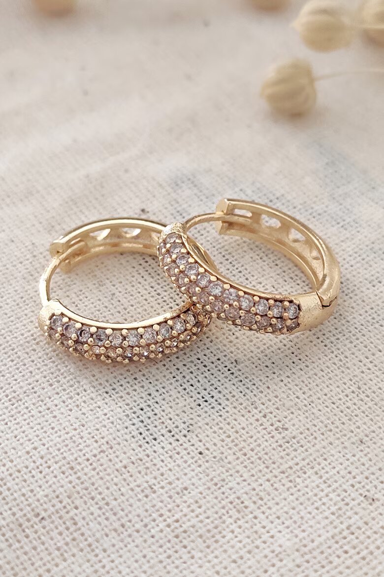 Atelier Miu Обеци тип халки с циркони