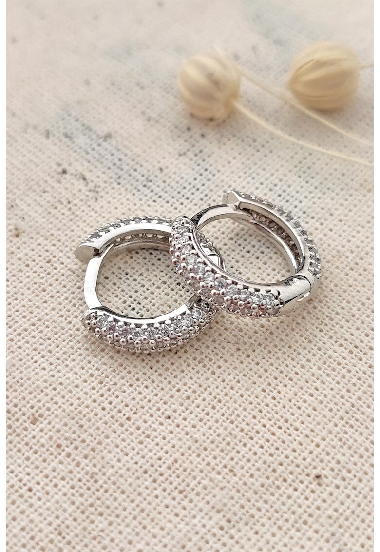 Atelier Miu Обеци тип халки с циркони