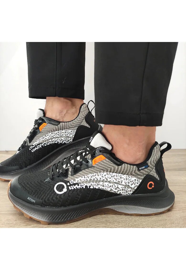 Atom Мъжки спортни обувки 502663 Black - Черни