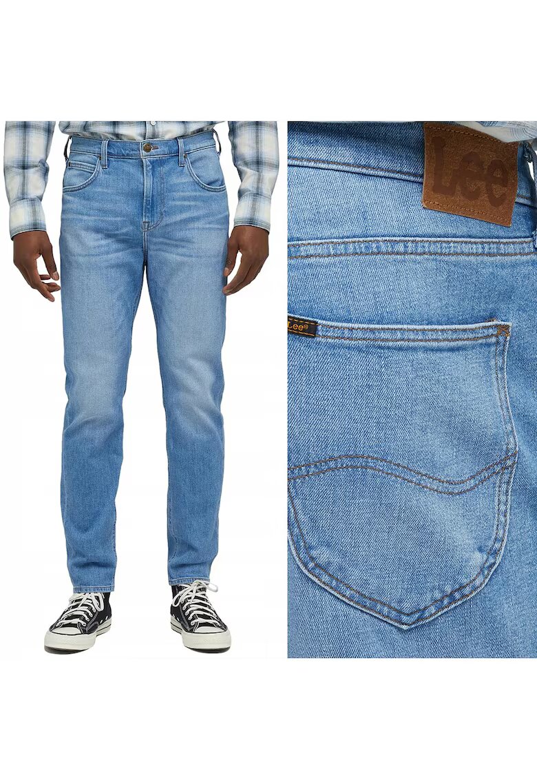 Austin Дънки мъжки Lee Regular Tapered избелени сини W33 L30