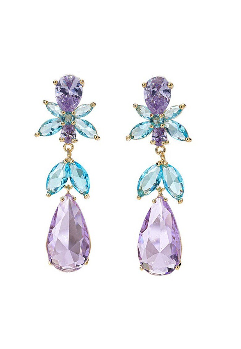 AVANT-GARDE PARIS Обеци с циркони и 18К златно покритие