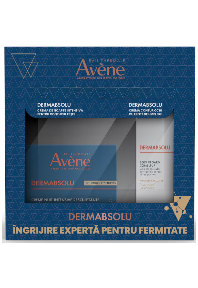 Avene Комплект Dermabsolu: Интензивен нощен крем за контур на лицето - 40 мл + Околоочен крем с филър ефект - 15 мл